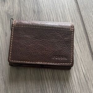 Fossil Dark Brown Leather Card Holder